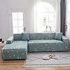 Letter Print 1-Piece Sofa Cover Couch Cover Furniture Protector Soft Stretch Sofa Slipcover Spandex Jacquard Fabric Super Fit for 1~4 Cushion Couch and L Shape Sofa, Easy to Install