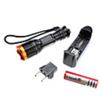 LIEREN KC01 Focus Adjustable Zoom 3-Mode Cree Q5 LED Flashlight Set (3W,  200LM,  1x18650)
