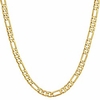lifetime jewelry 4mm figaro chain necklace 24k gold plated for men women amp; teen (gold,  26)