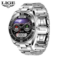 LIGE BW0330 Smart Watch 1.28 inch Smartwatch Fitness Running Watch Bluetooth ECGPPG Pedometer Call Reminder Compatible with Android iOS Men Waterproof Message Reminder Camera Control IP 67 44mm miniinthebox