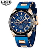 LIGE Quartz Watch Steel Band Watches for Men