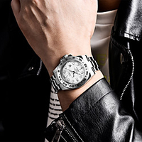 LIGE Quartz Watch Steel Band Watches for Men