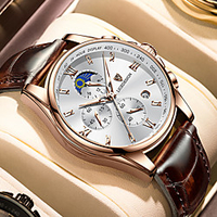 LIGE Quartz Watch Steel Band Watches for Men
