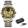 LIGE Quartz Watch Steel Band Watches for Men