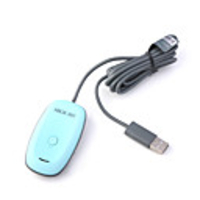Light Blue Wireless Controller Gaming Receiver for Xbox 360