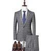 Light gray / Dark Gray / Navy Blue Striped Regular Fit Polyester Men