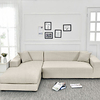 Light Grey Fills Print Dustproof All-powerful Slipcovers Stretch L Shape Sofa Cover Super Soft Fabric Couch Cover Sofa Furniture Protector with One Free Boster Case miniinthebox