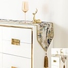 Light Luxury Abstract Jacquard Gold Edge Home Soft Coffee Table Side Table Runner Tablecloth Cloth