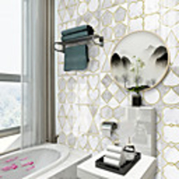 Light luxury tile sticker house renovation DIY self-adhesive PVC wallpaper kitchen waterproof and oil proof wall sticker