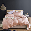 Light Pink 3-Piece Duvet Cover Set Hotel Bedding Sets Comforter Cover with Soft Lightweight Microfiber and Lotus Leaf Edge Decoration(Include 1 Duvet Cover and 1or 2 Pillowcases)