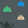Light Switch Stickers - Cartoon Kitty Birdie Blue Green Pink Luminous Wall Stickers Switch Wall Decal Glow In The Dark Cat Room Decor Kitchen Sticker Baby Room Wall Decorations miniinthebox