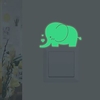 Light Switch Stickers Cartoon Elephant Pink Luminous Wall Stickers Switch Wall Decal Glow In The Dark Cat Room Decor Kitchen Sticker Baby Room Wall Decorations miniinthebox