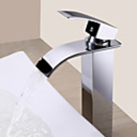 Lightinthrbox Sprinkle Sink Faucets - Contemporary Chrome Waterfall One Hole