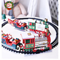 Lights and Sounds Christmas Electric Train Set Railway Tracks Toys Baby Home Train Sets for Kids Gift