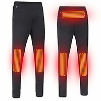 lightweight heated pants outdoor hiking fleece heated warm pants usb electric winter snow heated pants for men/women (female-black, m)