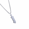 lil peep necklace stainless steel rapper pendant for young singer fans (silver)