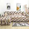 Linellae Print Dustproof Stretch Slipcovers Stretch Sofa Cover Super Soft Fabric Couch Cover (You will Get 1 Throw Pillow Case as free Gift)