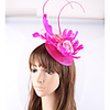 Linen / Cotton Blend Fascinators with Feather / Floral 1 Piece Wedding / Anniversary Headpiece