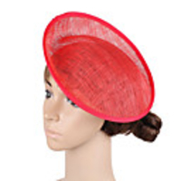 Linen / Cotton Blend Headdress with Solid 1 Piece Party / Evening Headpiece