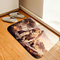 Lion and Son Digital Printing Floor Mat Modern Bath Mats Nonwoven / Memory Foam Novelty Bathroom