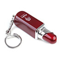 Lipstick Shape Metal Gas Lighter - Red