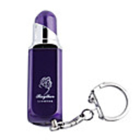 Lipstick Shaped Butane Lighter with Keychain,  Purple
