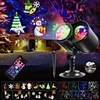 LITBEST Christmas Projector Lights 2-in-1 Ocean Wave LED Waterproof Light Outdoor Indoor Light for Xmas Theme Holiday Party Landscape Decorations (16 Slides 10 Colors)