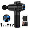 LITBest 6 in 1 Rechargeable 2400mAh Massage G un 6 Head 20 Speed Electric Body Massager with Adapter EM05 Wireless use for Muscle Tension Relief Men Sports Power light indicator Ergonomic Design