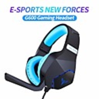 LITBest 600 Head-mounted Gaming Headset USB3.5mm Double Plug Over-ear Headphone Adjustable Stretch Noise Reduction E-sports Earphone