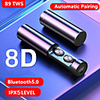 LITBest B9 TWS True Wireless Earbuds Bluetooth5.0 Stereo with Microphone with Charging Box Sweatproof Auto Pairing for Sport Fitness