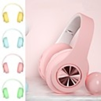 LITBest Boom Over-ear Headphone Wiredless Bluetooth 5.0 Stereo Dual Drivers with Microphone Volume Control HIFI for Travel Entertainment