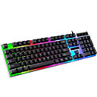 LITBest G 1 USB Wired Gaming Keyboard Luminous with USB Hub Ports Multicolor Backlit 104 pcs Keys
