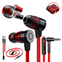 LITBest G25 Wired In-ear Earphone 3.5mm Audio Jack with Volume Control Sweatproof InLine Control for Travel Entertainment