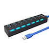 LITBest HUB-11 USB 3.0 to USB 3.0 USB Hub 7 Ports with Independent Switches