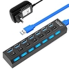 LITBest HUB-11 USB 3.0 to USB 3.0 USB Hub 7 Ports with Independent Switches miniinthebox