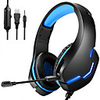 LITBest J10 PC Gamer Headset PS4 Gaming Headphones Stereo Mobile Game Earphone With Mic LED Light for Computer Phone Laptop