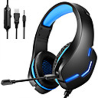 LITBest J10 PC Gamer Headset PS4 Gaming Headphones Stereo Mobile Game Earphone With Mic LED Light for Computer Phone Laptop