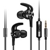 LITBest JK5 In-Ear Earphones 3.5mm Wired Headset Heavy Bass Horn Sports Ear Hook Metal Subwoofer Earbuds