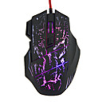 LITBest K1012B Wired USB Gaming Mouse Led Light 3200 dpi 4 Adjustable DPI Levels 6 pcs Keys