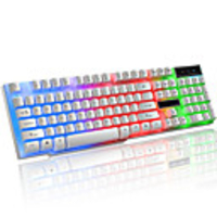LITBest K6 USB Wired Gaming Keyboard Gaming USB Wired Keyboard Waterproof Multicolor Backlit 104 Keys For Windows Gaming PC