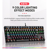 LITBest K870 USB Wired Mechanical Keyboard Gaming Keyboard Gaming Waterproof Multicolor Backlit 87 pcs Keys miniinthebox