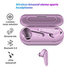 LITBest LX_K12 Bluetooth Wireless Deep Bass Headphones Power Display Waterproof Touch Control Binaural Call Purple Earphone
