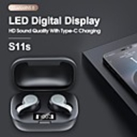 LITBest LX_S11s TWS Bluetooth Wireless Earphone LED Digital Display Earbuds HD Sounds Fashion Headphones with Charging Bin
