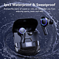 LITBest PT08 Wireless Earbuds TWS Headphones Bluetooth5.0 Stereo with Microphone with Volume Control HIFI with Charging Box for Mobile Phone