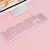 LITBest Punk Style USB Wired Office Keyboard Waterproof 104 pcs Key for Desktop Laptop
