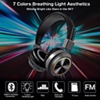 LITBest Q5 Over-ear Headphone Bluetooth5.0 Stereo with Microphone with Volume Control Auto Pairing for Travel Entertainment