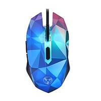 LITBest W39 Led Breathing Light Wired USB Gaming Mouse Optical 4 Adjustable DPI Levels 1000/1600/2400/3200 dpi 6 Key