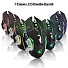 LITBest X8 Wireless 2.4G Optical Gaming Mouse Ergonomic Mouse Led Breathing Light 1800 dpi 3 Adjustable DPI Levels 6 pcs Keys