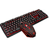 LITBest ZunX USB Wired Gaming Keyboard and Mouse Combo Backlit Gaming Keyboard with Multimedia Keys Wrist Rest and Red Backlit Gaming Mouse 1600 DPI for Windows PC Gamers Keyboard Mouse Mousepad Set