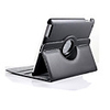Litchi Grain PU Leather Case w/ 360°Rotatable Hardshell Stand for Apple iPad 2
